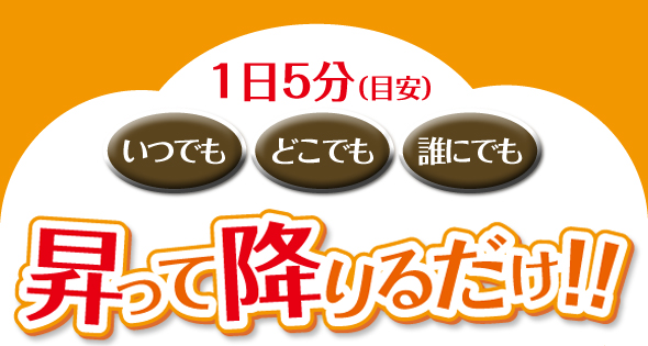1日5分 いつでも どこでも 誰でも 昇って降りるだけ