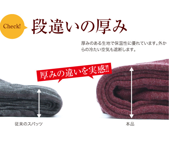 段違いの厚み