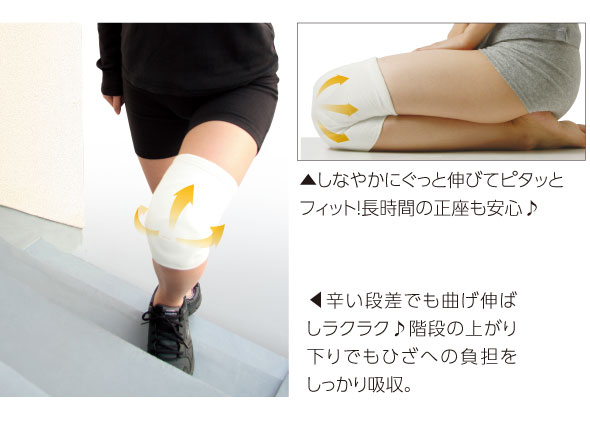 ひざの負担を吸収