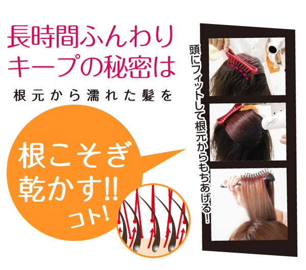 長時間ふんわりキープの秘密