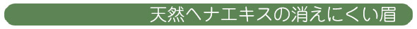 天然エキスの消えにくい眉