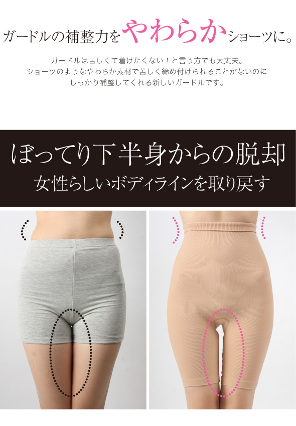 ガードルの補整力をやわらかショーツに ぼってり下半身からの脱却